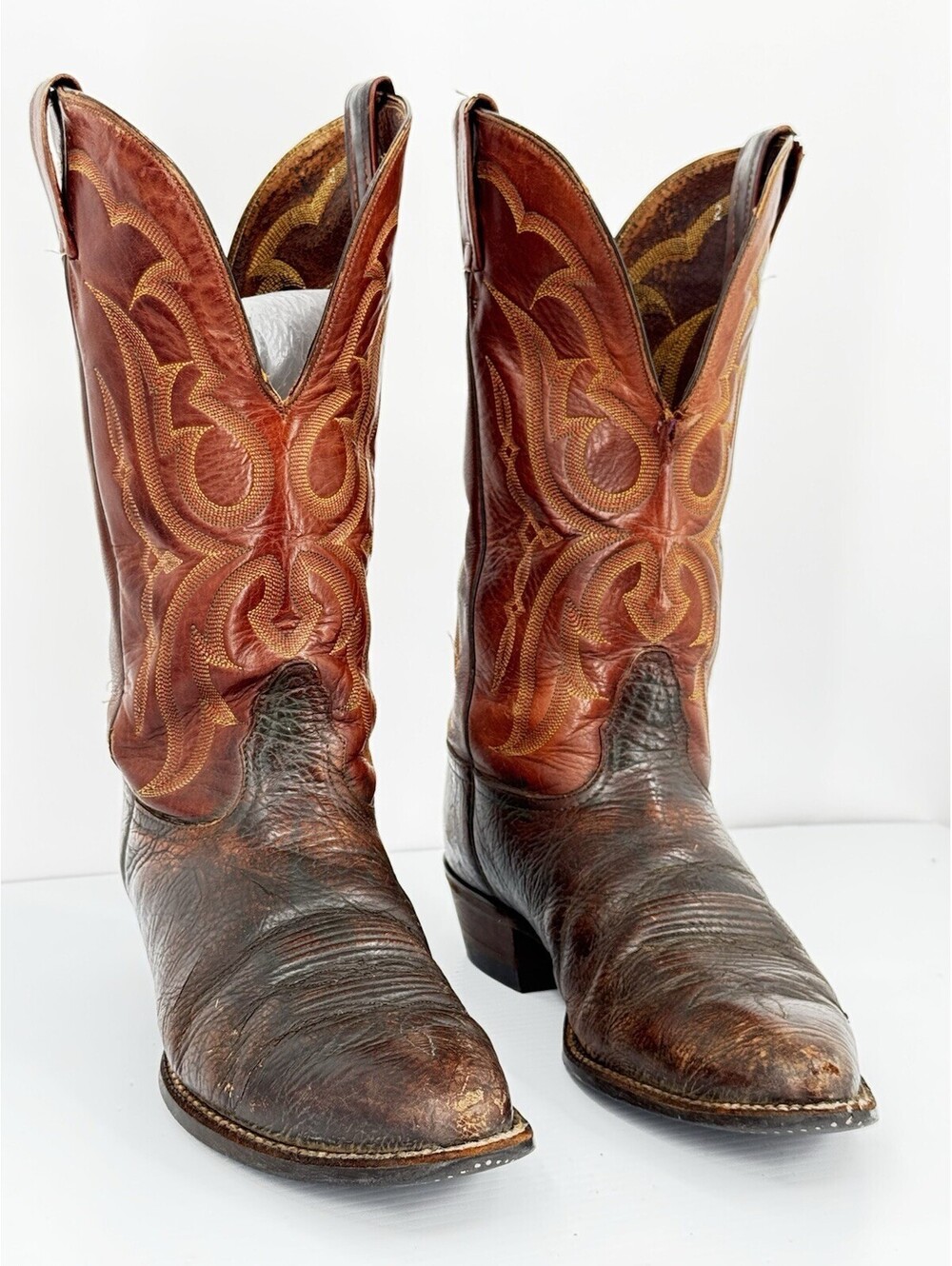 Nocona Boots Men’s 11 EW Brown Leather Western Cowboy Boots USA Made